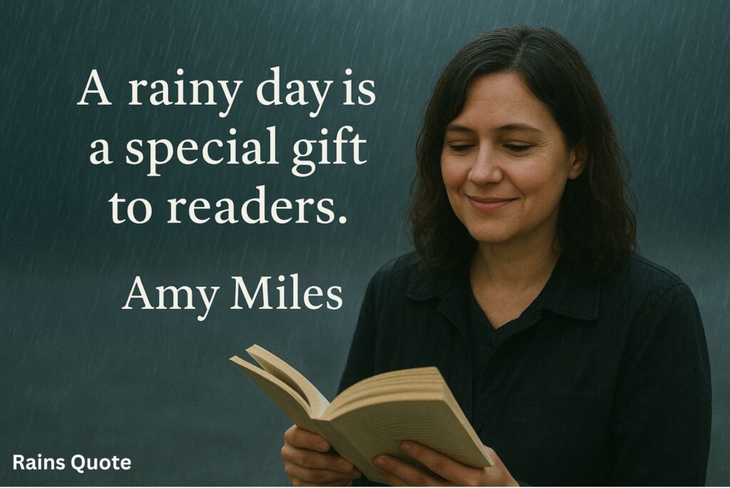 “A rainy day is a special gift to readers.”