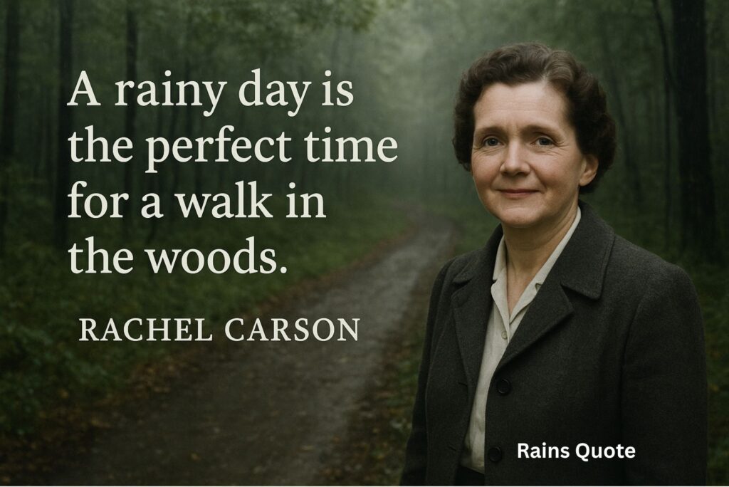 βA rainy day is the perfect time for a walk in the woods.β