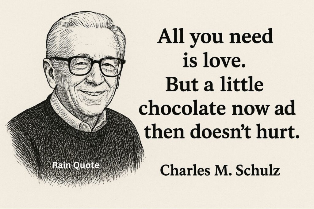 βAll you need is love. But a little chocolate now and then doesnβt hurt.β
