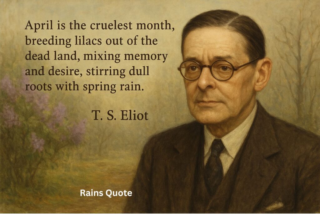 βApril is the cruelest month, breeding lilacs out of the dead land, mixing memory and desire, stirring dull roots with spring rain.β