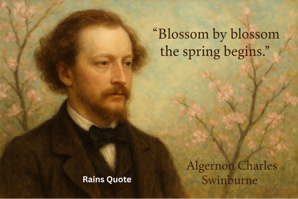 βBlossom by blossom the spring begins.β