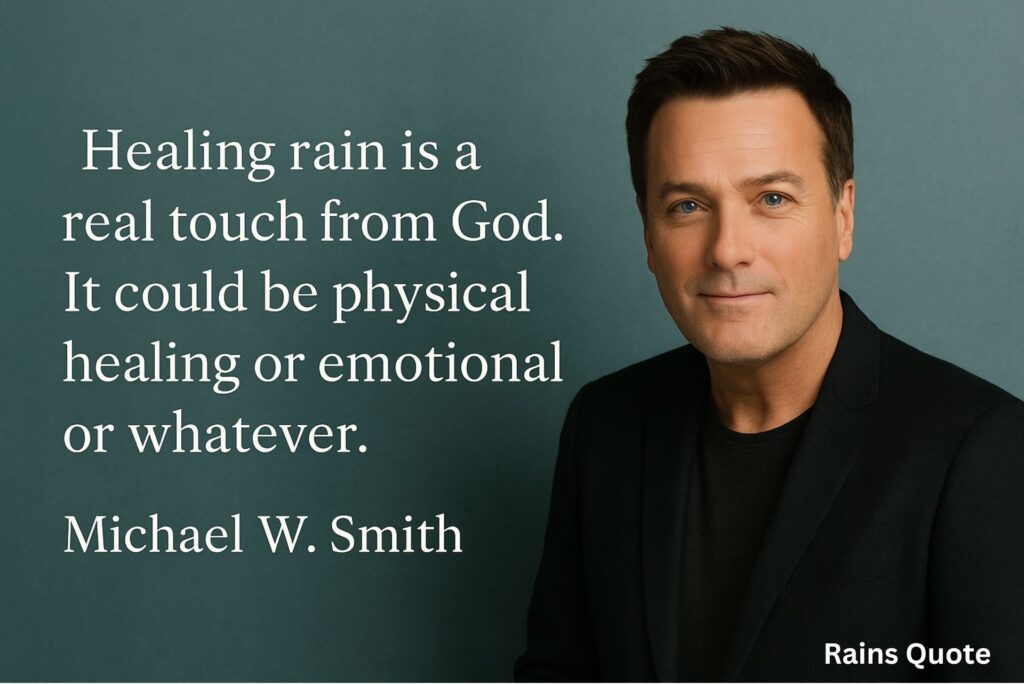 Healing rain is a real touch from God. It could be physical healing or emotional or whatever.
