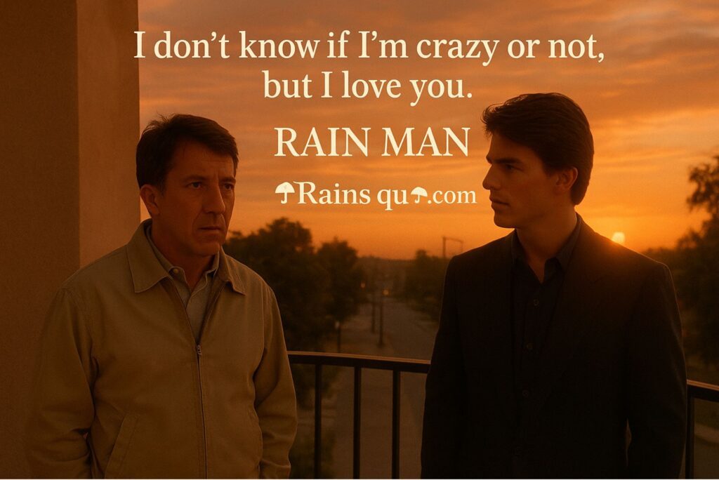 “I don’t know if I’m crazy or not, but I love you.”