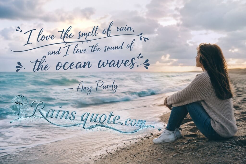 “I love the smell of rain, and I love the sound of the ocean waves.”