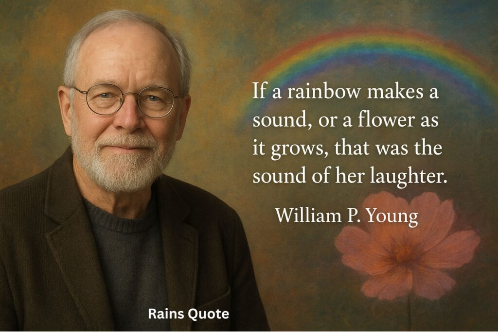 โIf a rainbow makes a sound, or a flower as it grows, that was the sound of her laughter.โ