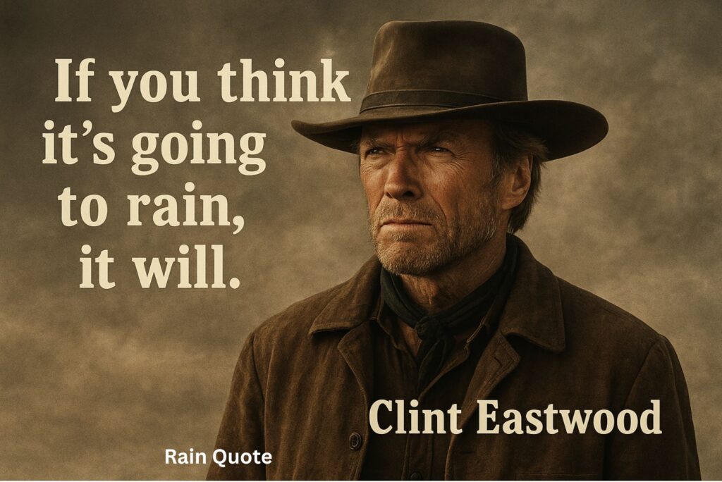 ”If you think it’s going to rain, it will.”
