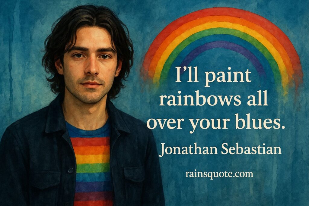 "I’ll paint rainbows all over your blues."