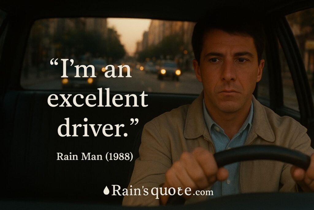 “I’m an excellent driver.”