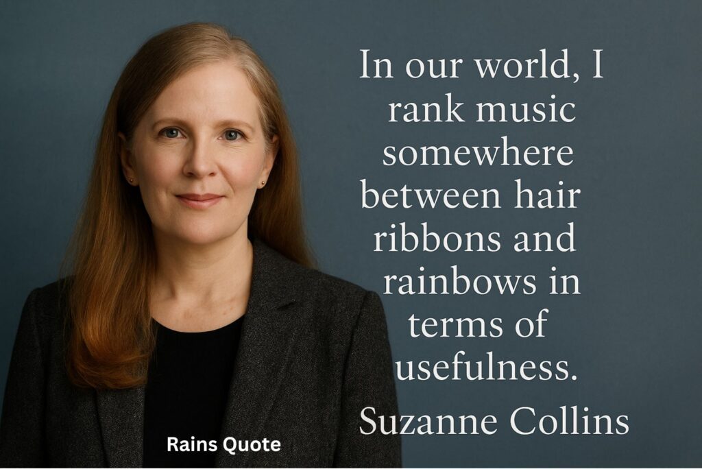 โIn our world, I rank music somewhere between hair ribbons and rainbows in terms of usefulness.โ