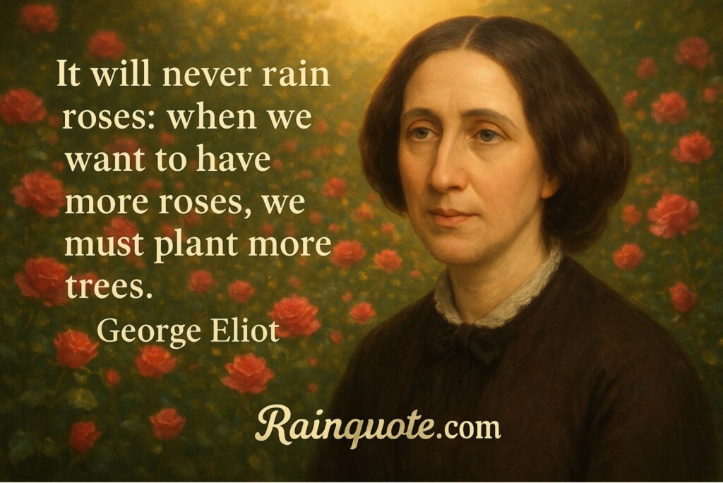 “It will never rain roses: when we want to have more roses, we must plant more trees.”
