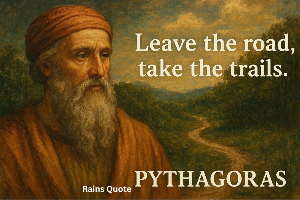 ”Leave the road, take the trails.”