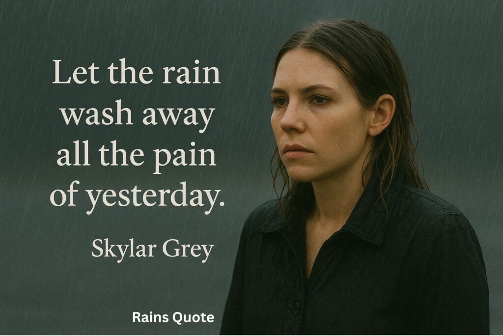 “Let the rain wash away all the pain of yesterday.”