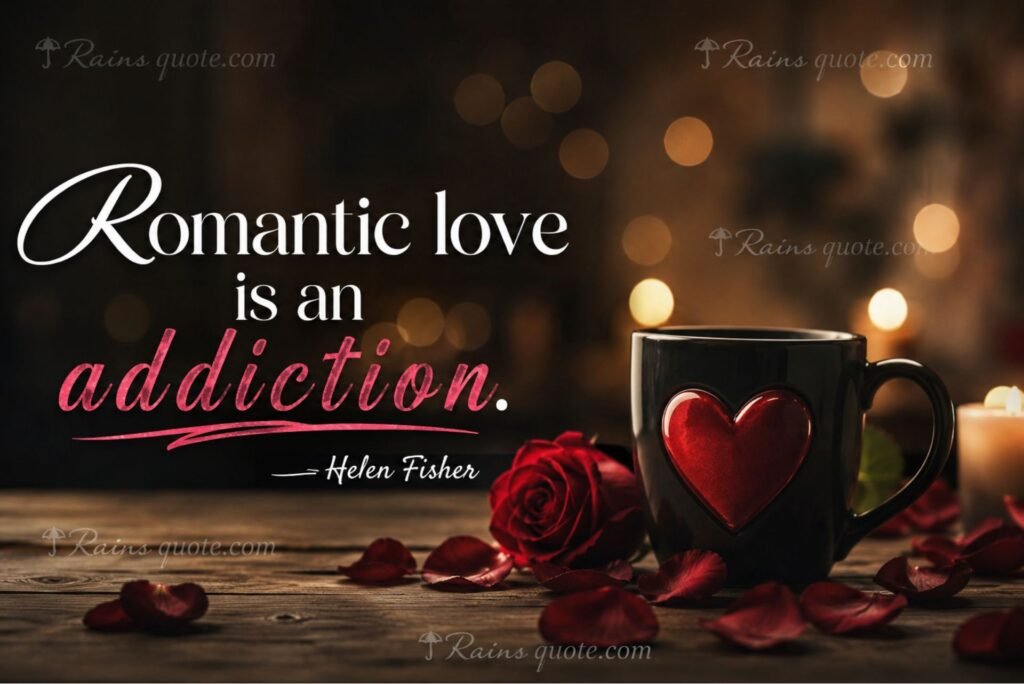 “Romantic love is an addiction.”