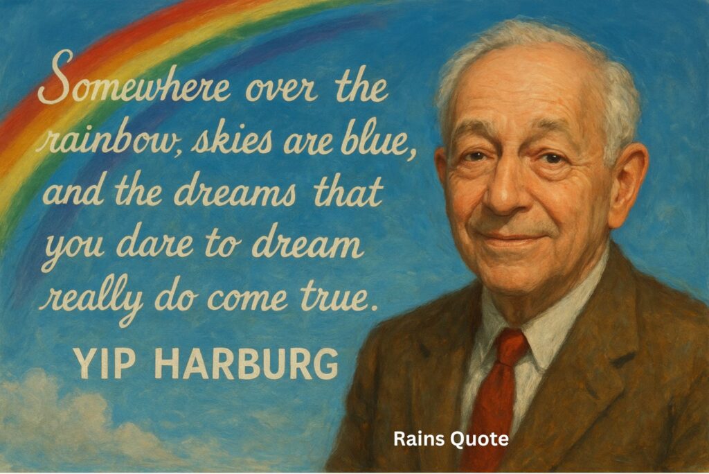 โSomewhere over the rainbow, skies are blue, and the dreams that you dare to dream really do come true.โ