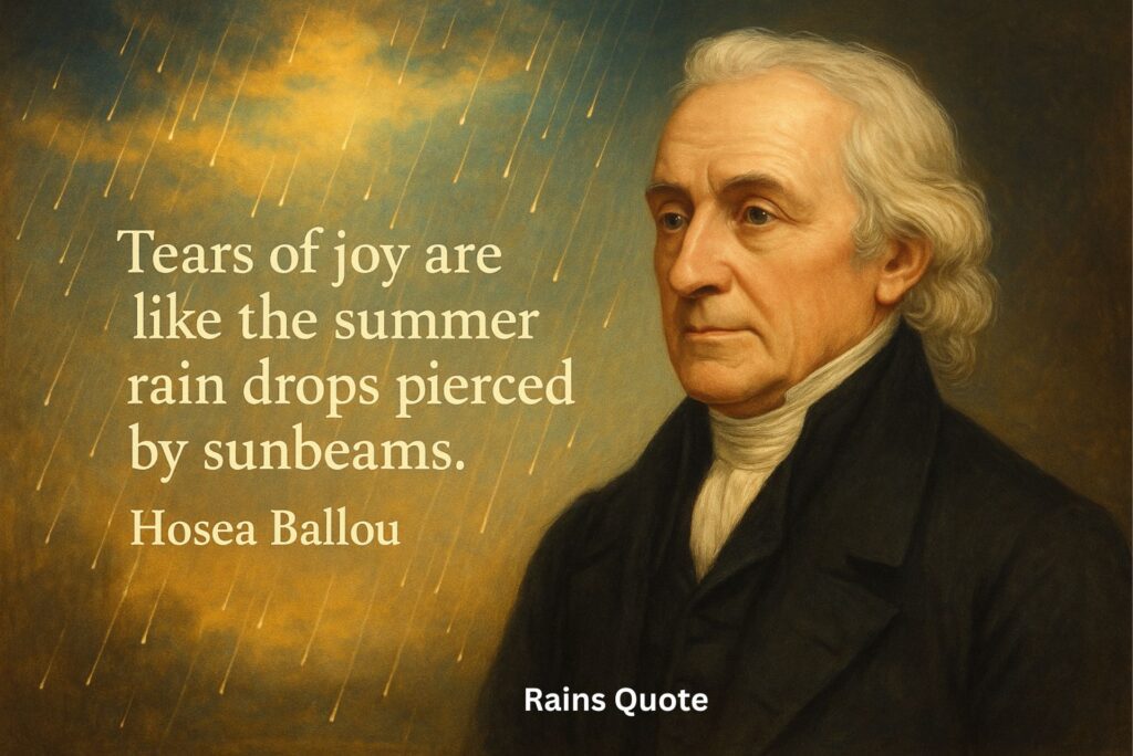 βTears of joy are like the summer rain drops pierced by sunbeams.β