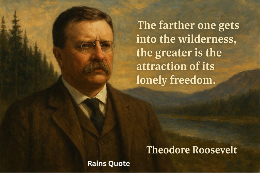 ”The farther one gets into the wilderness, the greater is the attraction of its lonely freedom.”