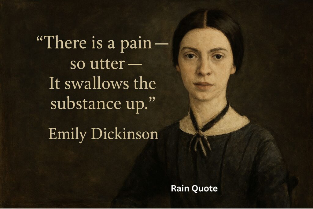 “There is a pain — so utter —
It swallows the substance up.”