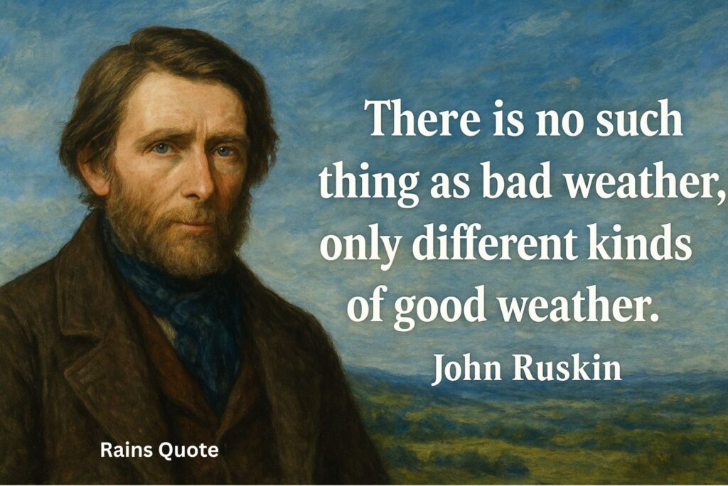 βThere is no such thing as bad weather, only different kinds of good weather.β
