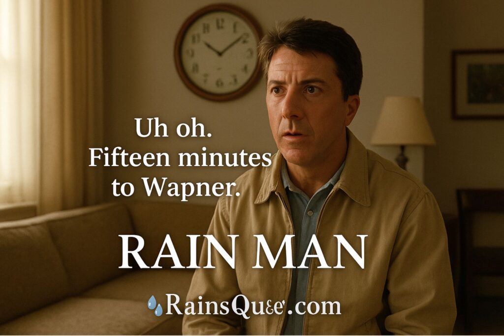 “Uh oh. Fifteen minutes to Wapner.”