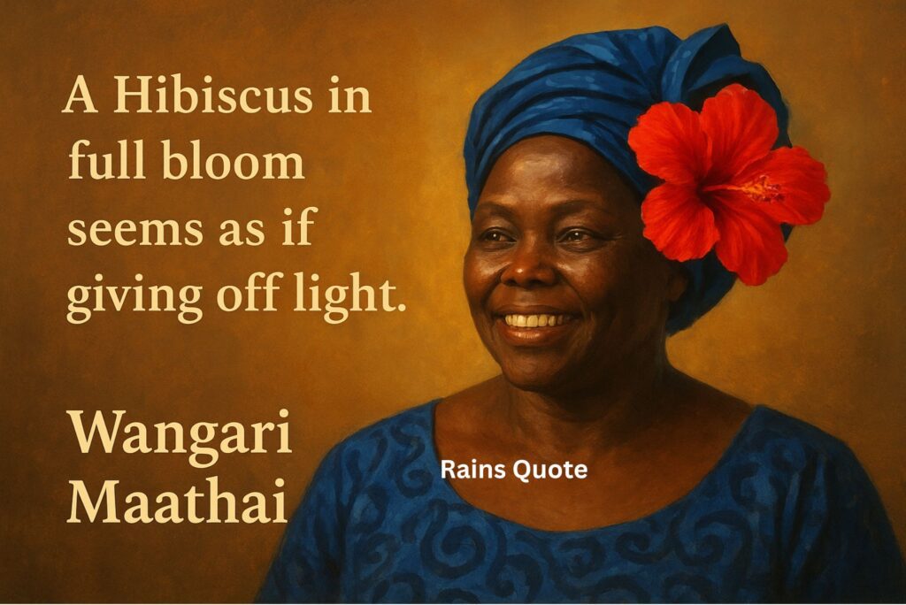 “A Hibiscus in full bloom seems as if giving off light.”
