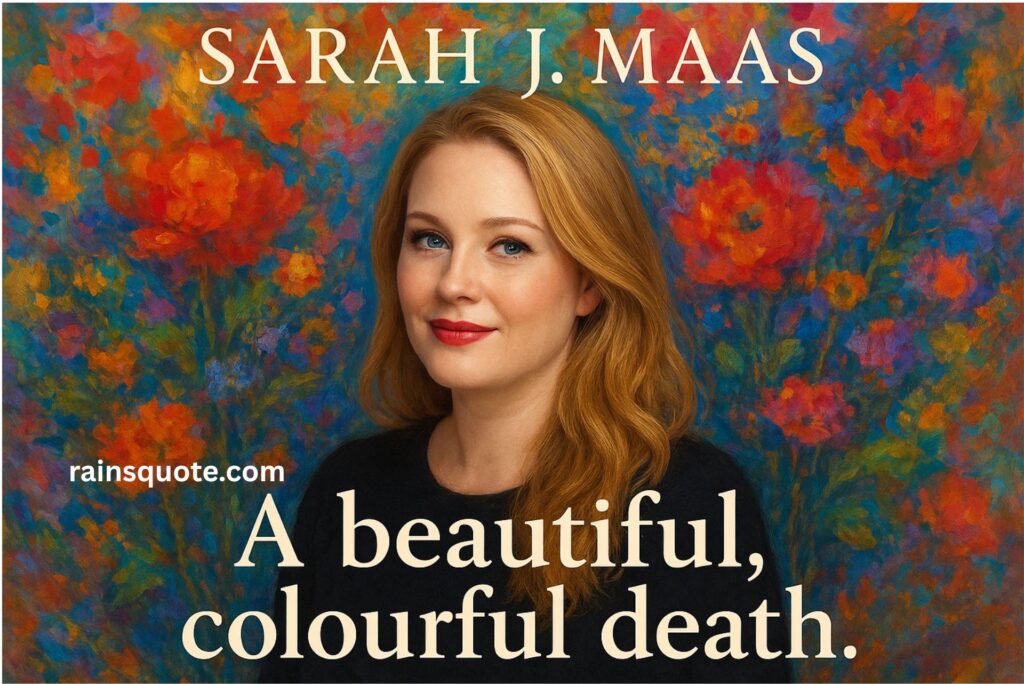 “A beautiful, colourful death.”