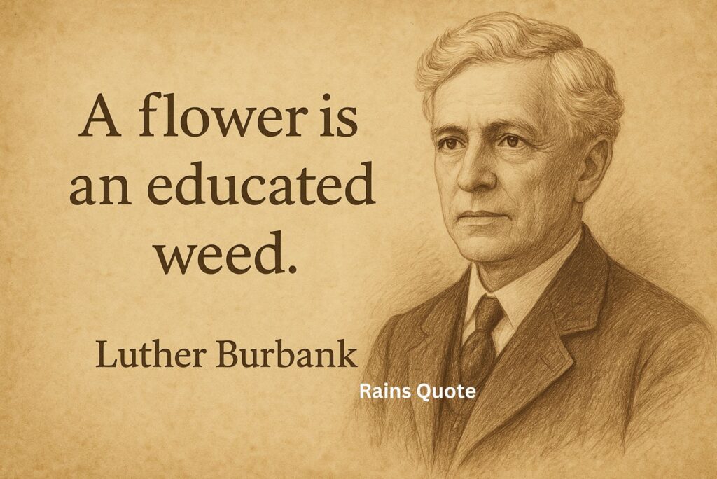 โA flower is an educated weed.โ