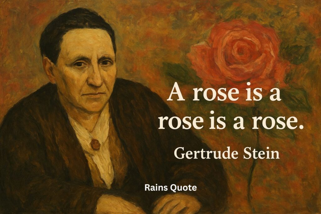 โA rose is a rose is a rose.โ