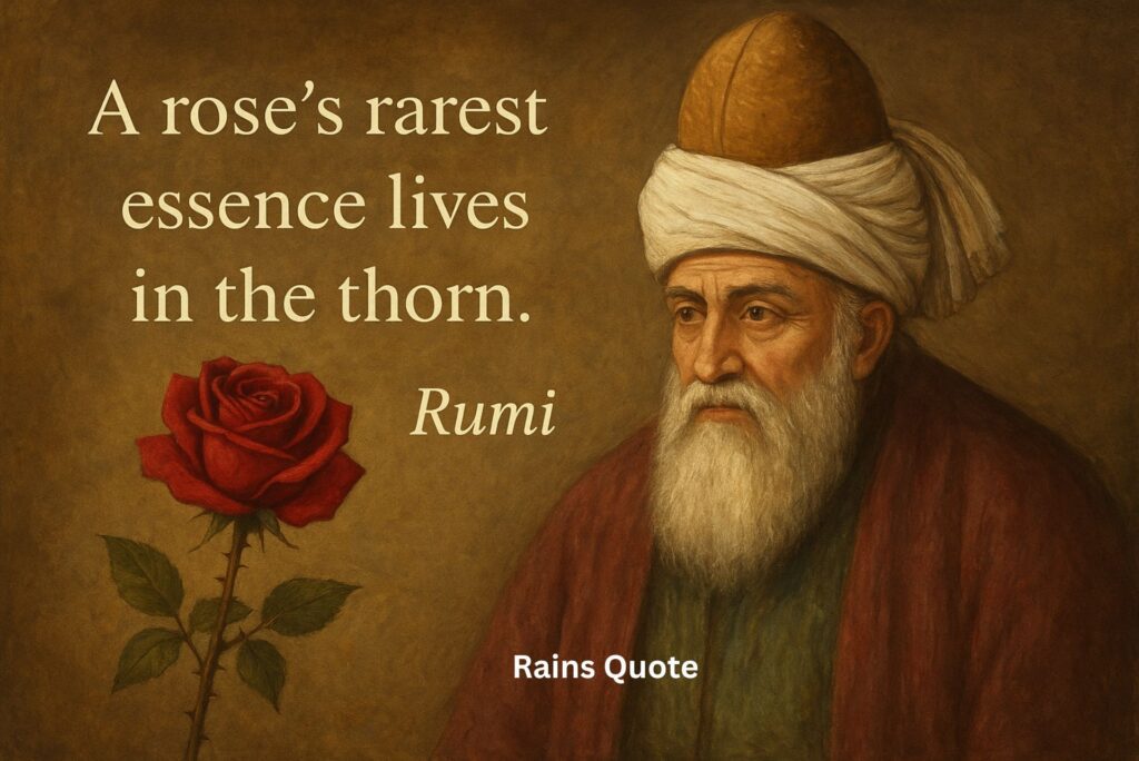 โA roseโs rarest essence lives in the thorn.โ