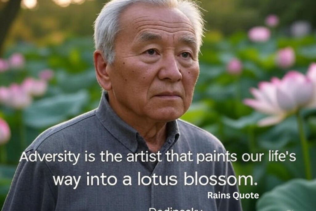โAdversity is the artist that paints our lifeโs way into a lotus blossom.โ