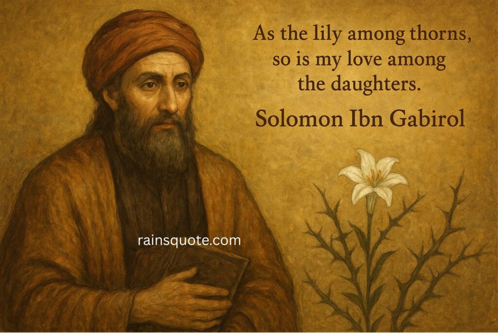 “As the lily among thorns, so is my love among the daughters.”