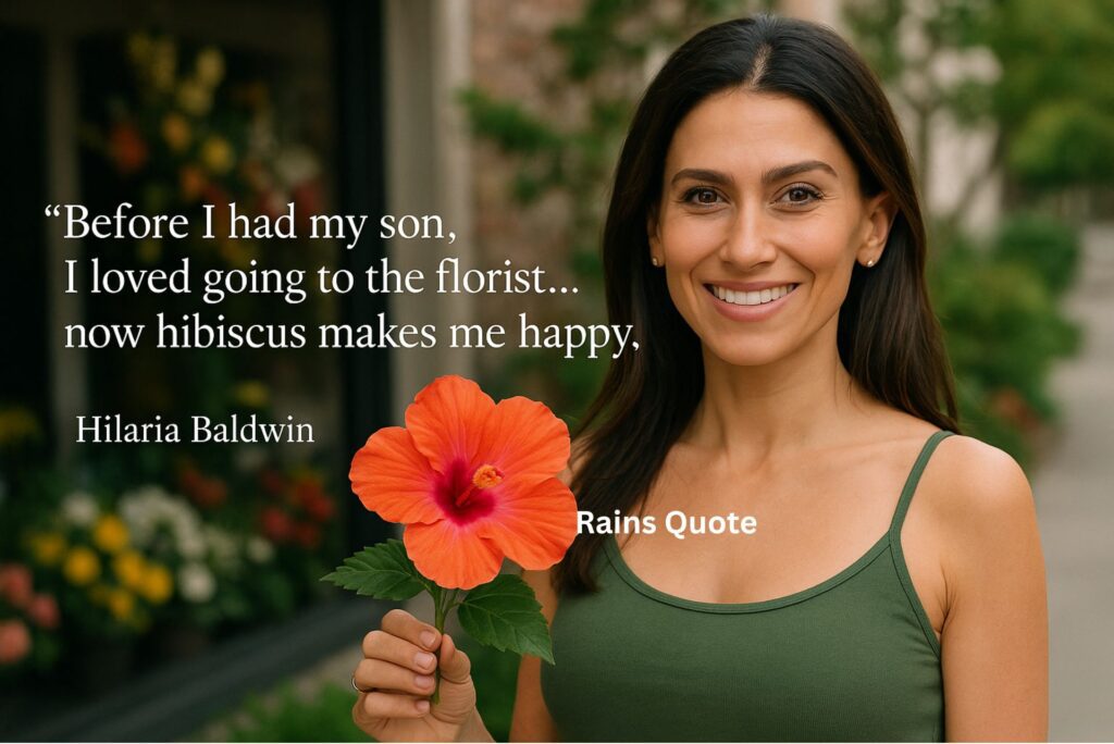 “Before I had my son, I loved going to the florist… now hibiscus makes me happy.”