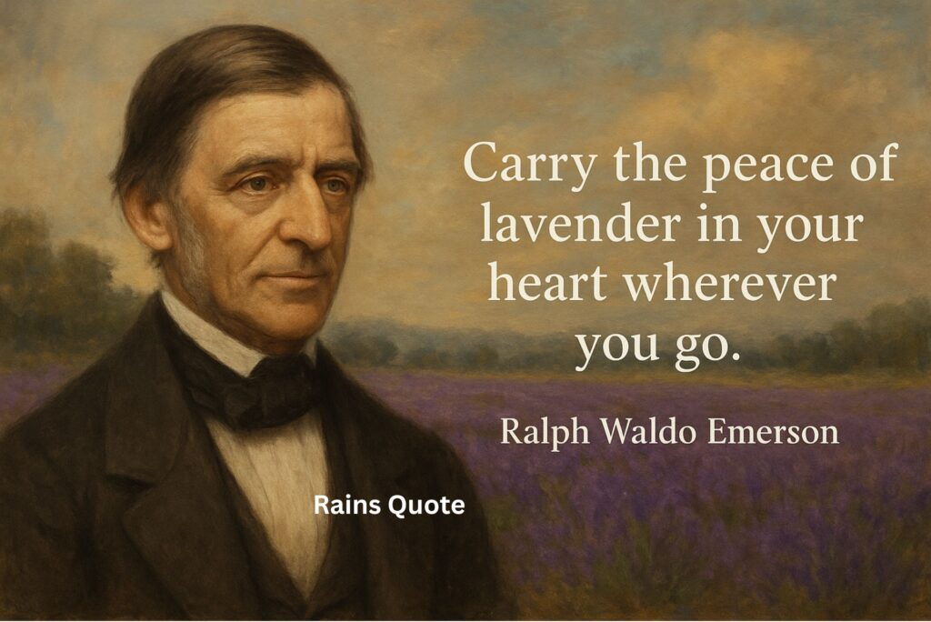 “Carry the peace of lavender in your heart wherever you go.”
