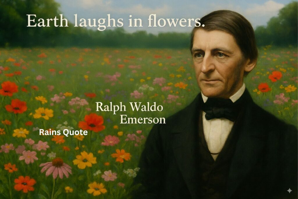 “Earth laughs in flowers.”