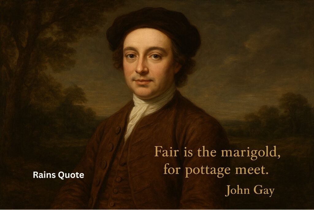 “Fair is the marigold, for pottage meet.”