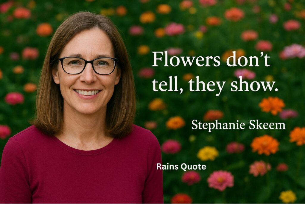 โFlowers donโt tell, they show.โ