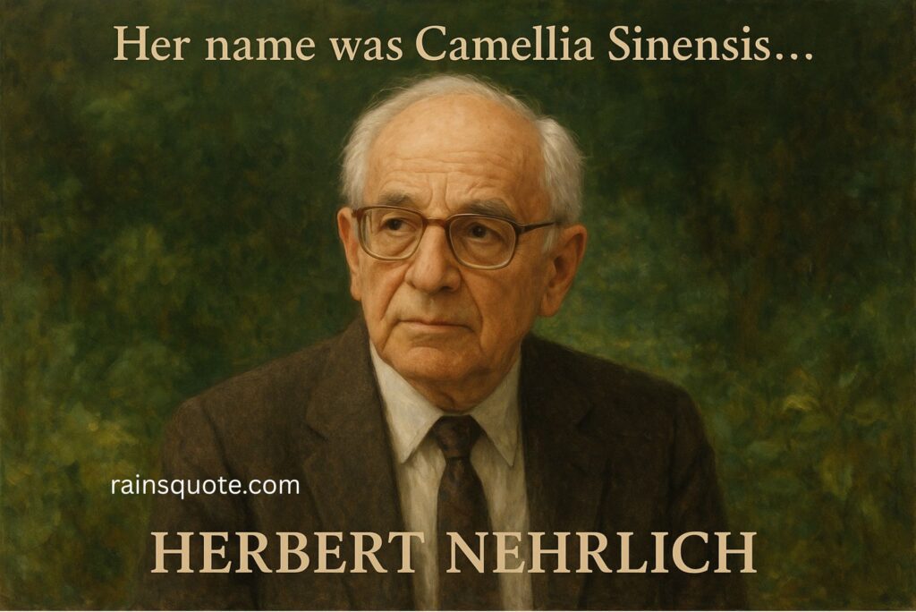 “Her name was Camellia Sinensis…”