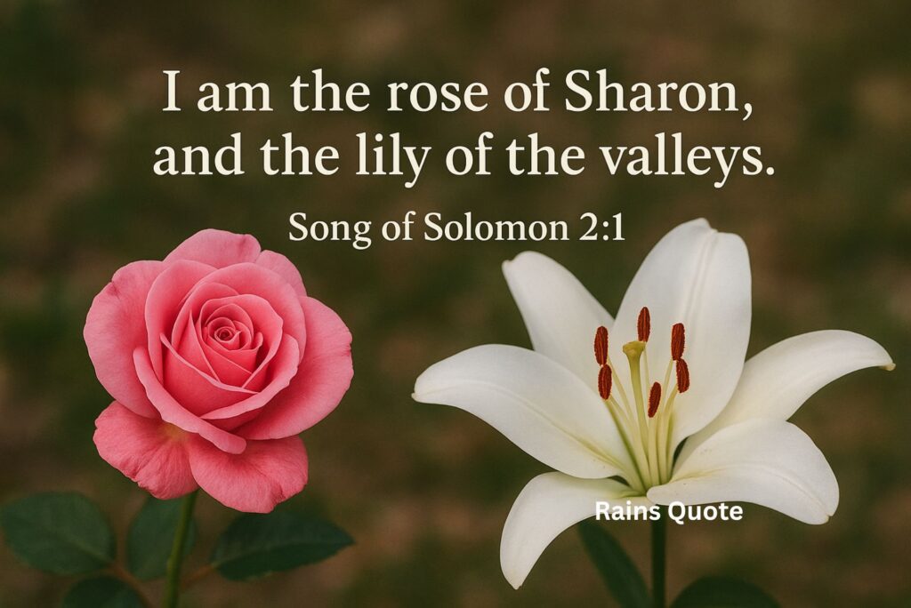 "I am the rose of Sharon, and the lily of the valleys."