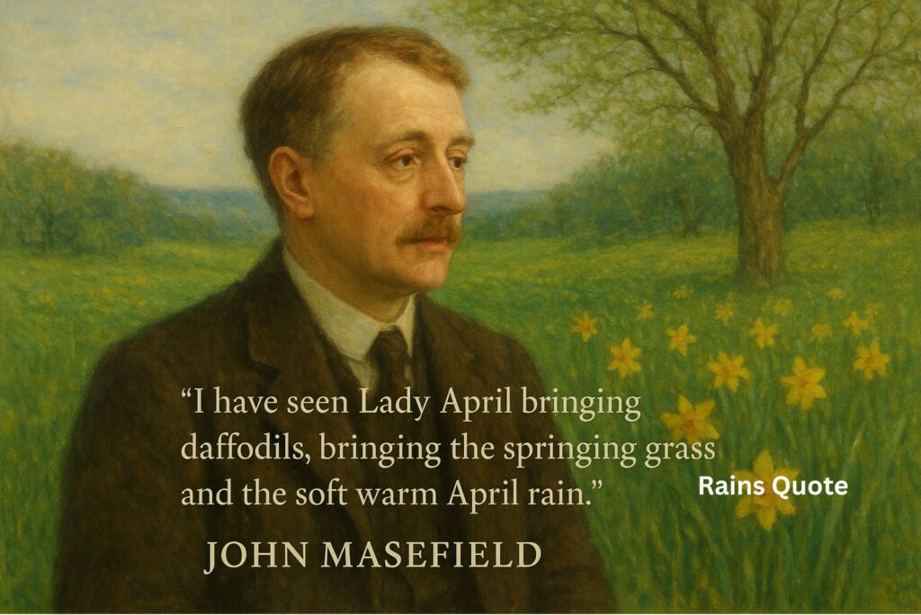“I have seen Lady April bringing daffodils, bringing the springing grass and the soft warm April rain.”