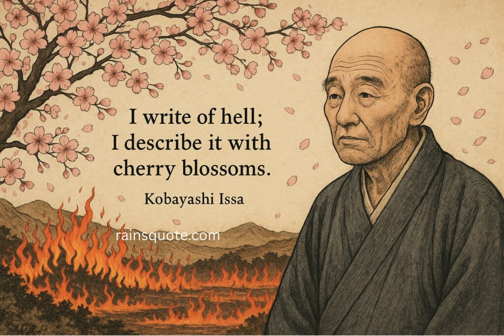 “I write of hell; I describe it with cherry blossoms.”
