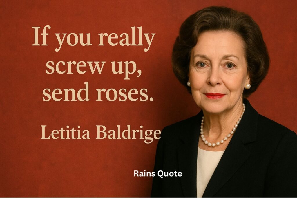โIf you really screw up, send roses.โ