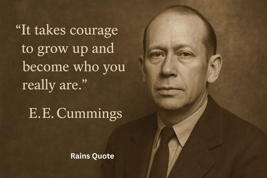 “It takes courage to grow up and become who you really are.”