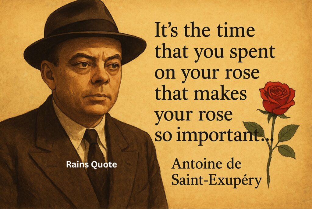 “It’s the time that you spent on your rose that makes your rose so important…”
