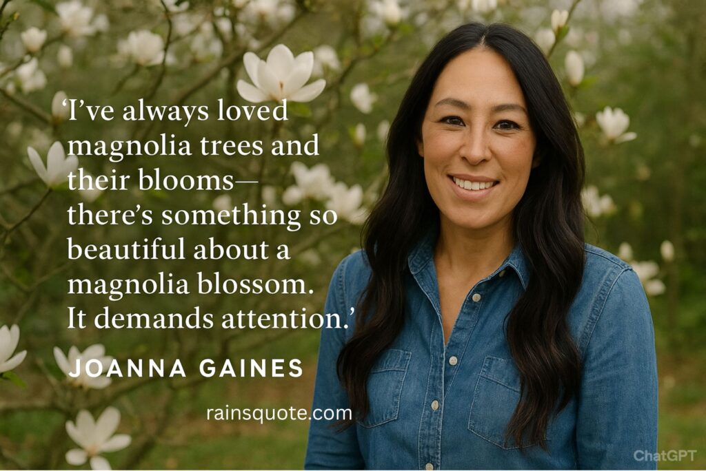 “I’ve always loved magnolia trees and their blooms—there’s something so beautiful about a magnolia blossom. It demands attention.”