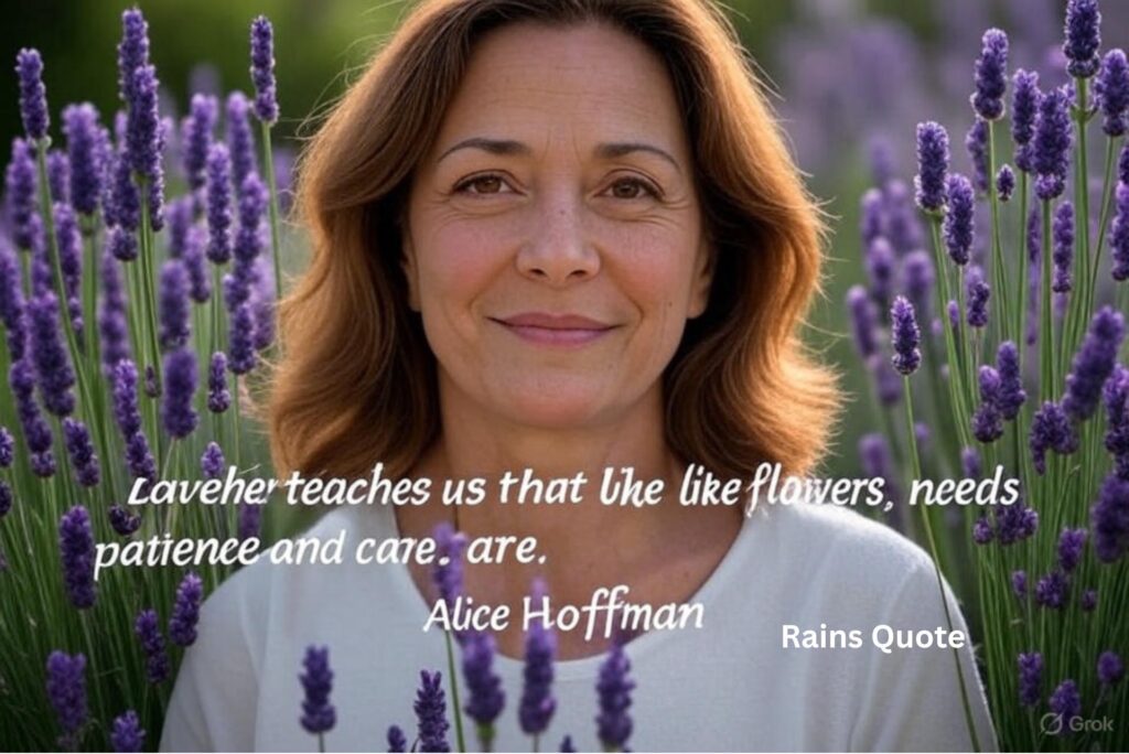 "Lavender teaches us that love, like flowers, needs patience and care."
