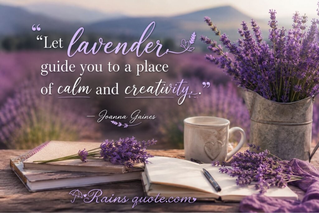 “Let lavender guide you to a place of calm and creativity.”