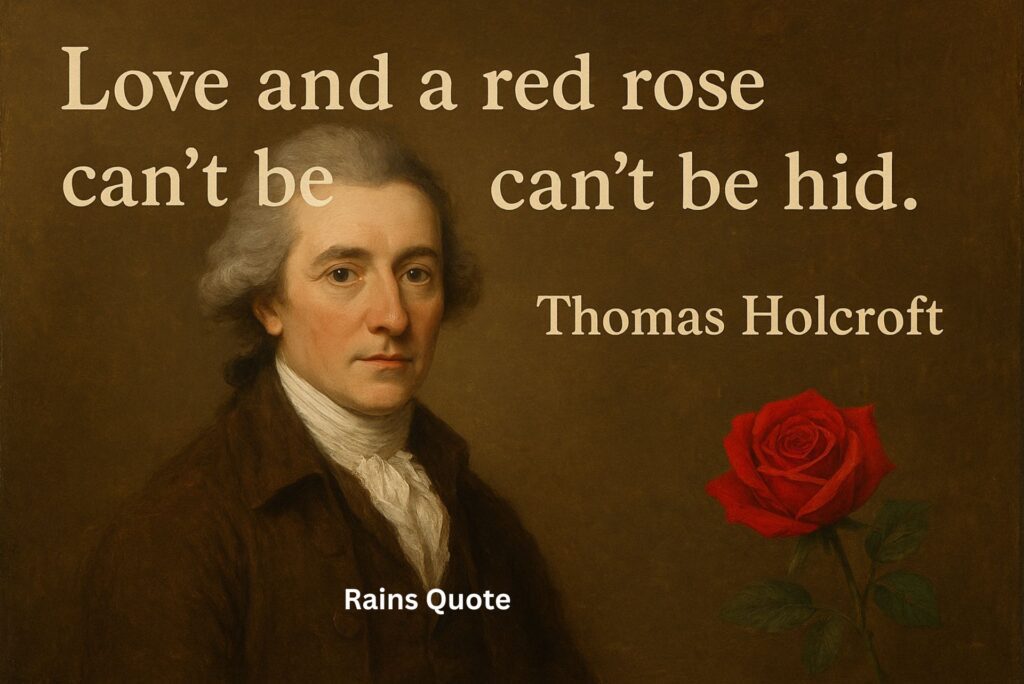 โLove and a red rose canโt be hid.โ