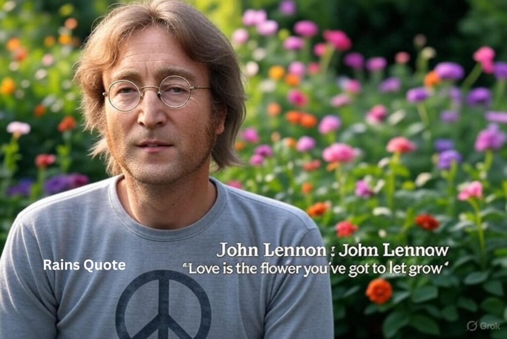 “Love is the flower you’ve got to let grow.”