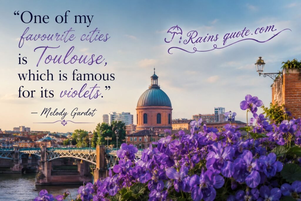 “One of my favourite cities is Toulouse, which is famous for its violets.”