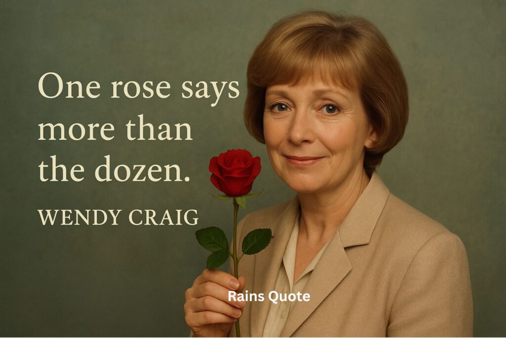 "One rose says more than the dozen."
