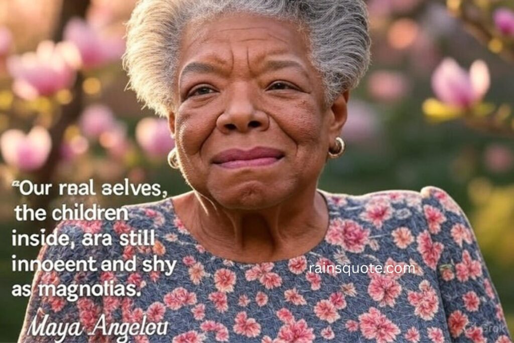 “Our real selves, the children inside, are still innocent and shy as magnolias.”